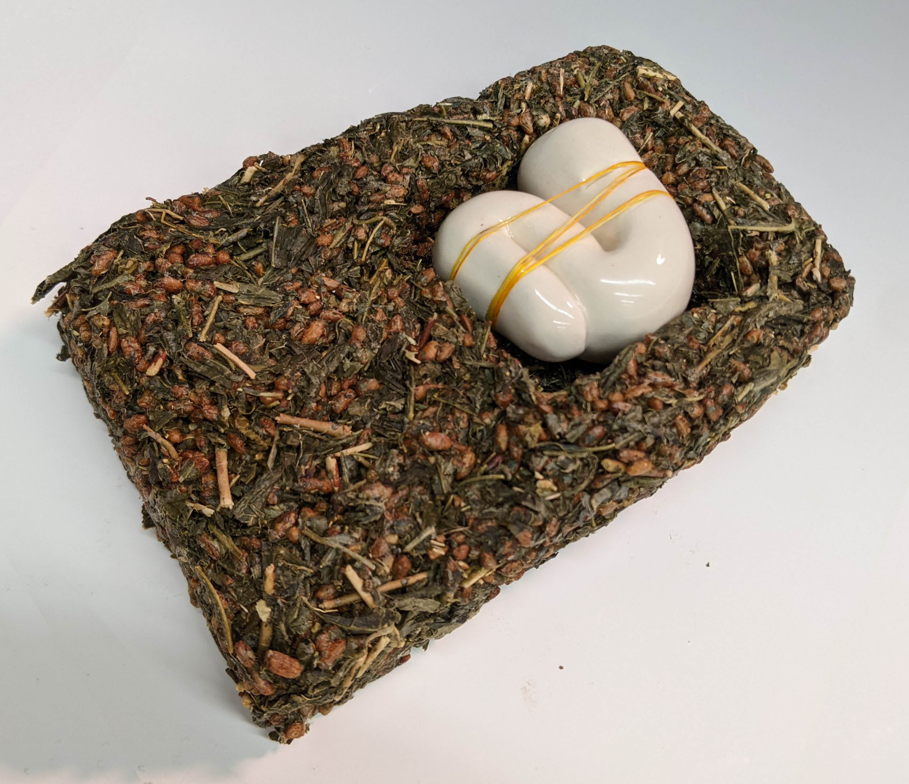 An example of Cindy Leung artwork, an image that resembles a block of tea leaves